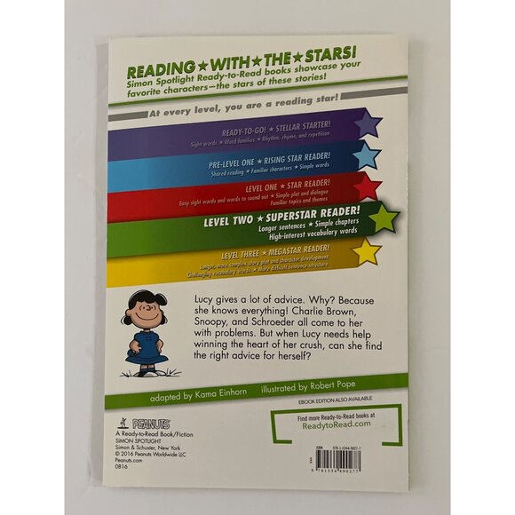 Lucy Knows Best Peanuts Level 2 Ready to Read Kids Book Charles Schulz - Picture 4 of 4
